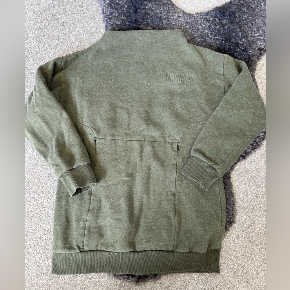 Gymshark Hunter Green Mock Neck Sweatshirt